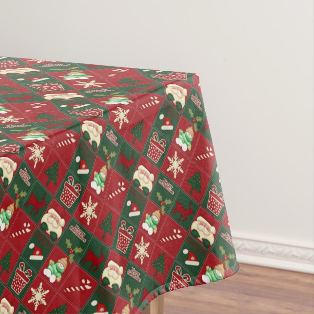 Christmas Blocks-52x70 COTTON TABLECLOTH (In Situ)