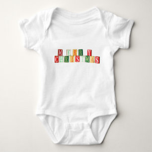 Christmas Blocks Baby Bodysuit