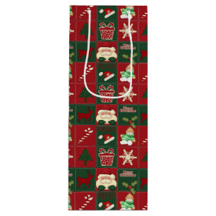 Christmas Blocks-WINE GIFT BAG