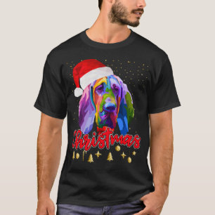 Christmas Bloodhound Dog Pop Art Christmas Pajama  T-Shirt