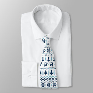 CHRISTMAS Blue Deer pattern Choose colour Tie