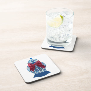 Christmas Blue Ginger Jar Coaster