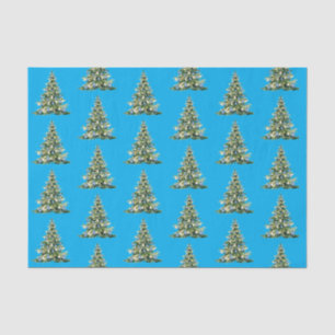 Christmas Blue Ginger Jars Tissue Paper