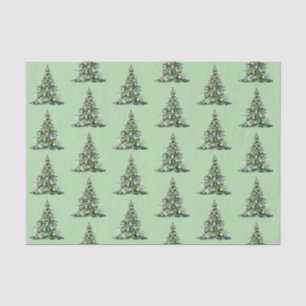 Christmas Blue Ginger Jars Tissue Paper