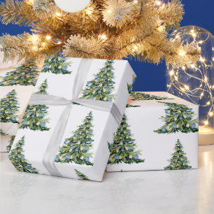Christmas Blue Ginger Jars Wrapping Paper