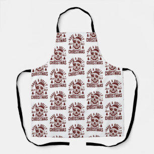 Christmas Blue Heeler Holly Jolly Dog Mum Vintage  Apron