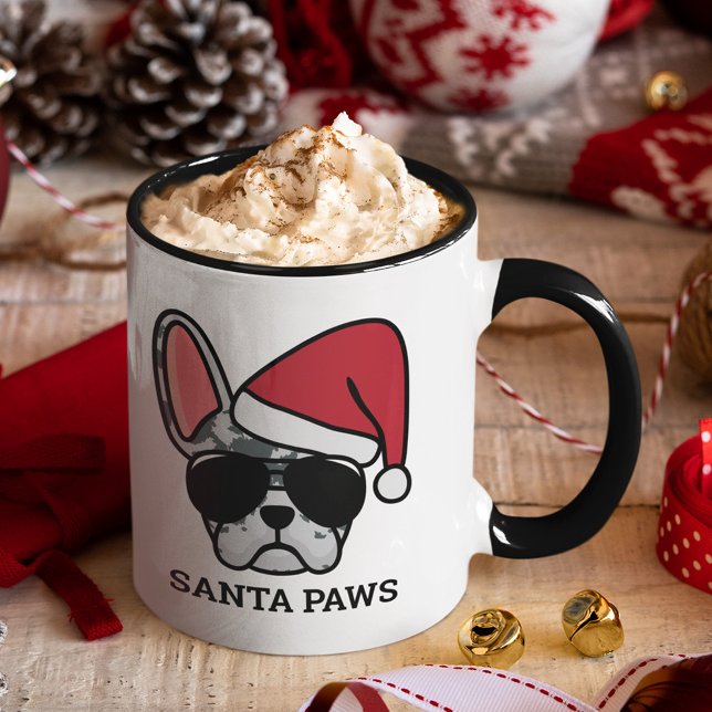 Christmas Blue Merle French Bulldog Mug (Creator Uploaded)
