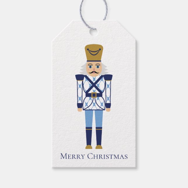 Christmas Blue Nutcracker Gift Tags,  Tags (Front)