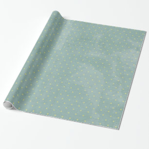 Christmas Blue Polka Dot Poke Poka Wrapping Paper