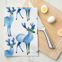 Christmas Blue Reindeer