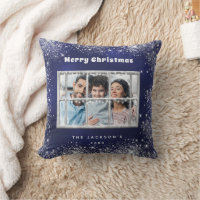 Christmas blue silver snow photo winter window