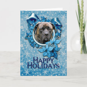 Christmas - Blue Snowflake - Mastiff - Cyclone Holiday Card