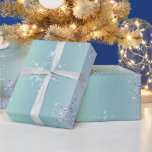 Christmas Blue Snowflake Sparkle Wrapping Paper<br><div class="desc">Blue with sparkly snowflakes.  Sparkle is digitally designed.</div>