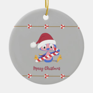 Christmas Bluebird Candy Decor Custom Year Ceramic Ornament