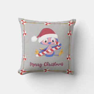Christmas Bluebird Candy Decor Two Sided Cushion