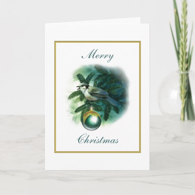 Christmas Bluebird Card (Front)