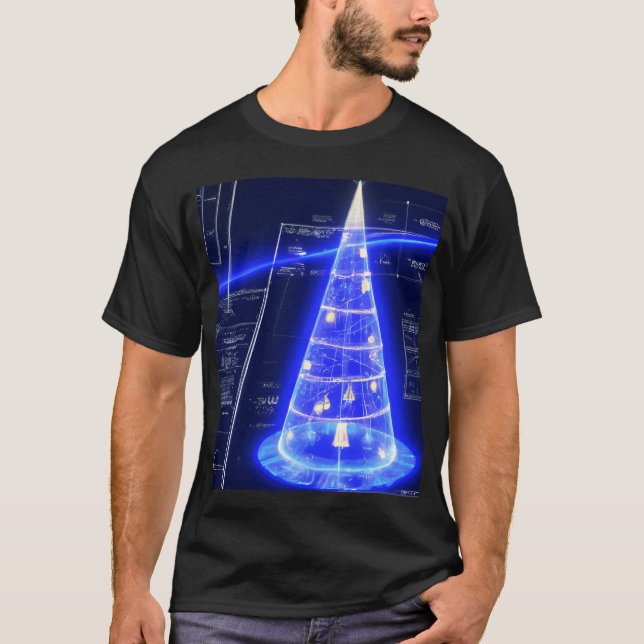 Christmas Blueprint Christmasree Blueprint gift T-Shirt (Front)