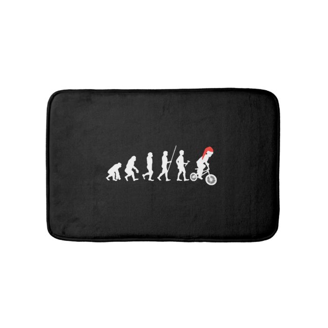 Christmas BMX Bikers Evolution Art Gift Ideas Bath Mat (Front)