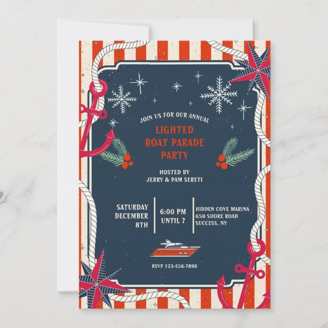 Christmas Boat Parade Invitation (Front)