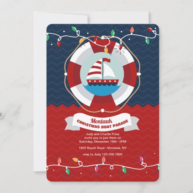 Christmas Boat Parade Invitation (Front)