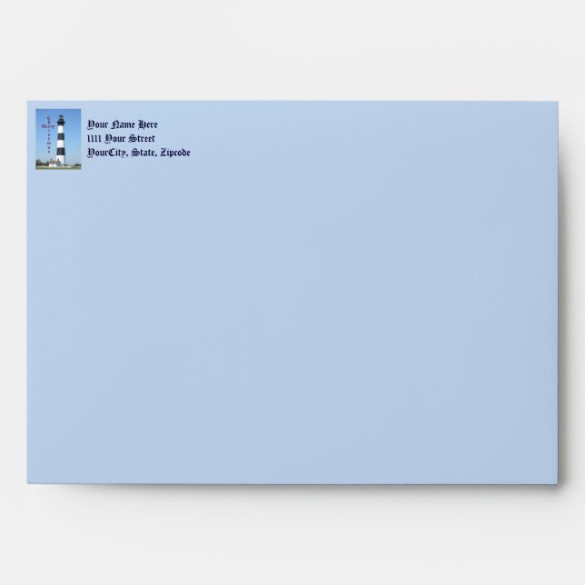 Christmas Bodie Island Lighthouse Envelopes (Front)