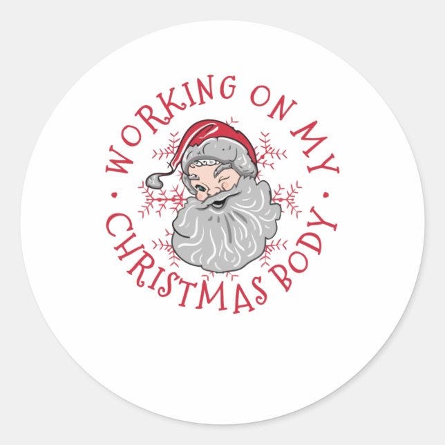 Christmas Body Classic Round Sticker (Front)