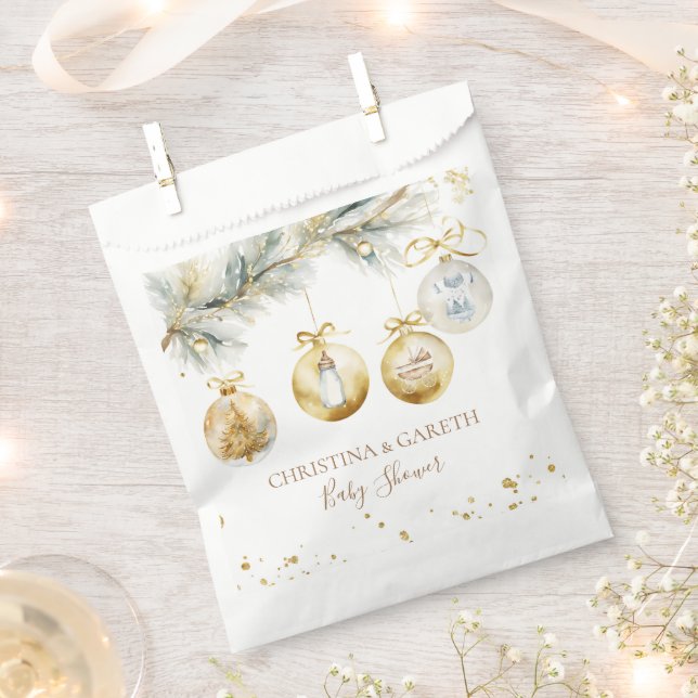 Christmas Boho Merry Little Baby Shower Favour Bag (Clipped)