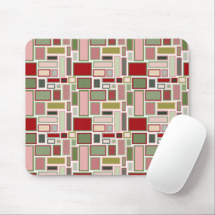 Christmas Boho Rectangles Mouse Pad