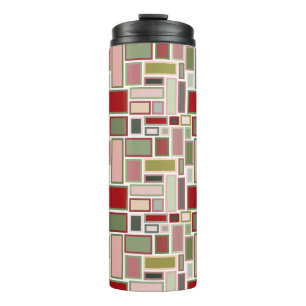 Christmas Boho Rectangles Thermal Tumbler