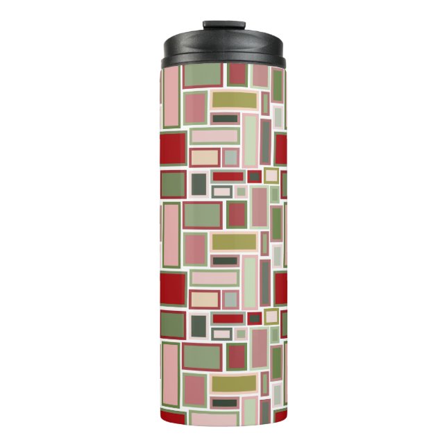 Christmas Boho Rectangles  Thermal Tumbler (Front)