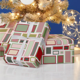 Christmas Boho Rectangles  Wrapping Paper