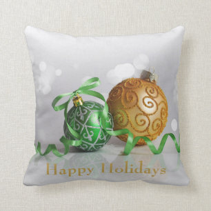 Christmas Bokeh Christmas Balls Cushion