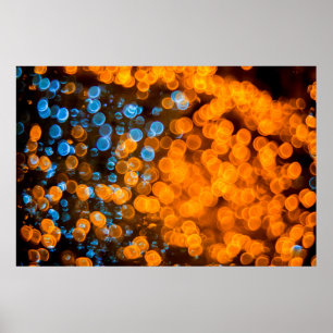 Christmas bokeh lights poster