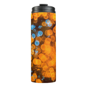 Christmas bokeh lights thermal tumbler