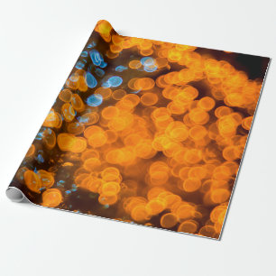 Christmas bokeh lights wrapping paper