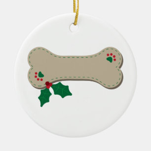 Christmas Bone Ceramic Ornament