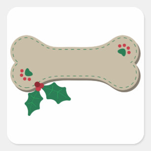 Christmas Bone Square Sticker