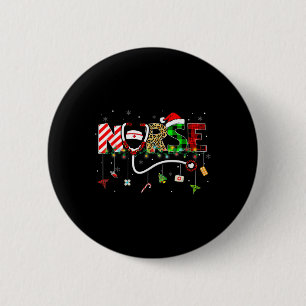Christmas Boo Boo Crew Reindeer Nurse Buffalo Plai 6 Cm Round Badge