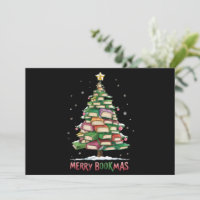 Christmas Book Lover Tree Librarian Merry Bookmas