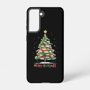 Christmas Book Lover Tree Librarian Merry Bookmas  Samsung Galaxy Case