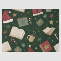 Christmas Book Lovers Traditional tissue Paper