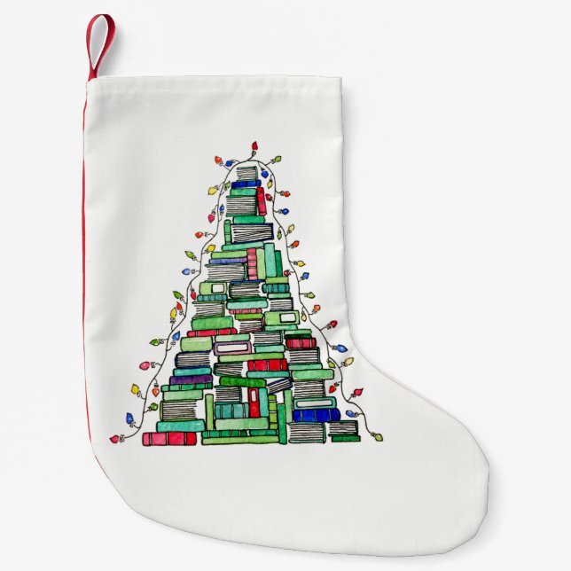 Christmas Book Tree 2017 Small Christmas Stocking (Front)