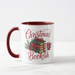 Christmas Bookish Cozy Reading Lover Bookworm Xmas Mug
