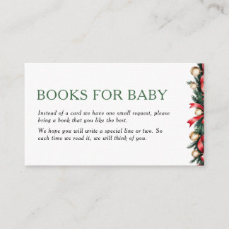 Christmas Books for Baby Card - Baby Shower Insert