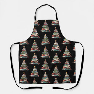 Christmas Books Tree Book Lover Teachers Bookworm Apron