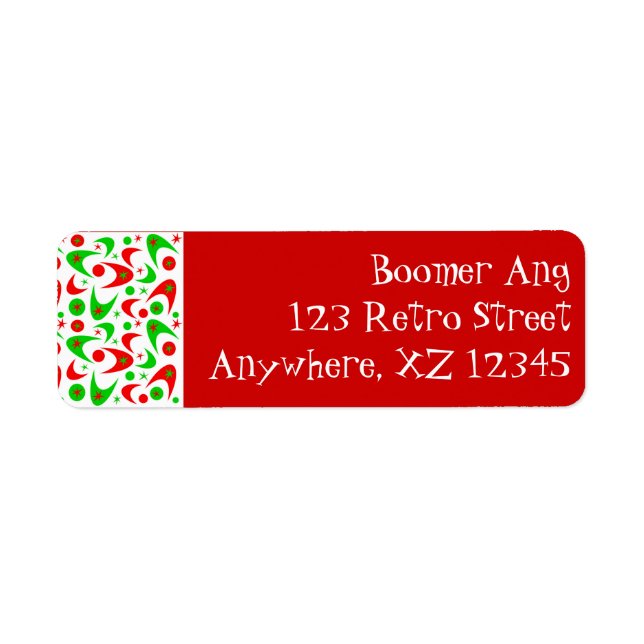 Christmas Boomerangs Return Address Label (Front)