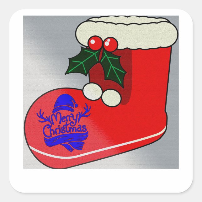 Christmas Boot Design - Sticker (Front)