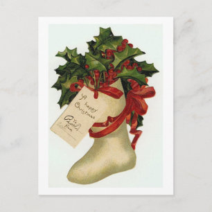Christmas Boot Holiday Postcard