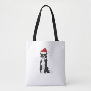 Christmas Border Collie 1 Tote Bag