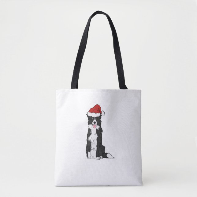 Christmas Border Collie  1 Tote Bag (Front)